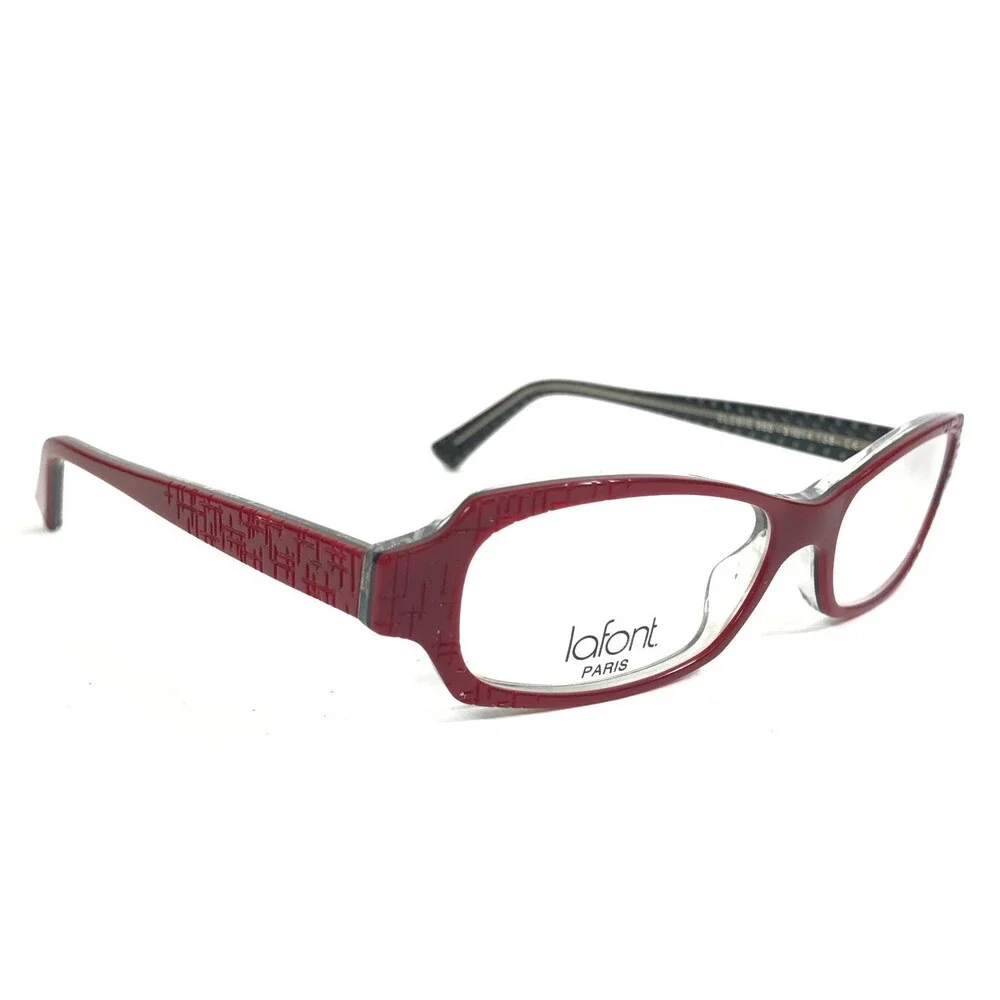 Jean Lafont Eyeglasses Frames ELEGIE 650 Black Red Cat Eye Full Rim 51-14-138